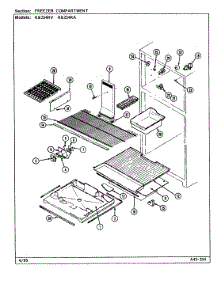 02 - Freezer Compartment parts for Magic Chef Refrigerator RB234RA / DD94A from AppliancePartsPros.com