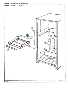 07 - Shelves & Accessories parts for Magic Chef Refrigerator RB234RA / DD94A from AppliancePartsPros.com