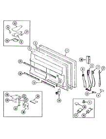 03 - Freezer Door parts for Magic Chef Refrigerator RB234RDA from AppliancePartsPros.com