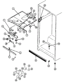 04 - Fresh Food Compartment parts for Magic Chef Refrigerator RB234RDA / DG86A from AppliancePartsPros.com