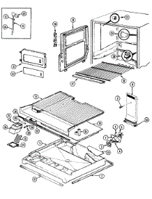 02 - Freezer Compartment parts for Magic Chef Refrigerator RB234RLDA / DG88A from AppliancePartsPros.com