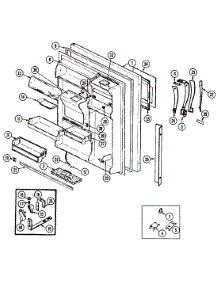 04 - Fresh Food Door parts for Magic Chef Refrigerator RB234RLDV / DG87A from AppliancePartsPros.com