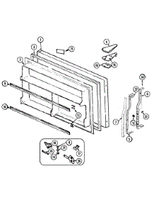 03 - Freezer Door parts for Magic Chef Refrigerator RB234TDA from AppliancePartsPros.com