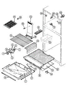 02 - Freezer Compartment parts for Magic Chef Refrigerator RB234TM from AppliancePartsPros.com