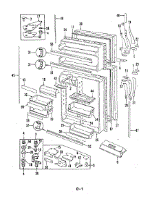 03 - Fresh Food Door parts for Magic Chef Refrigerator RB23EA-3A / 5B69A from AppliancePartsPros.com