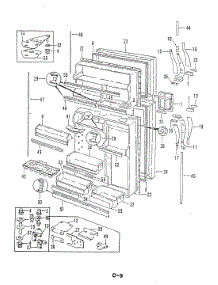 03 - Fresh Food Door parts for Magic Chef Refrigerator RB23EY-3PL / 5B70B from AppliancePartsPros.com