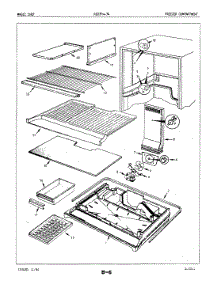 02 - Freezer Compartment parts for Magic Chef Refrigerator RB23FA-3A / 5E79A from AppliancePartsPros.com