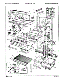 03 - Fresh Food Compartment parts for Magic Chef Refrigerator RB23HA-3AL / 8B23B from AppliancePartsPros.com