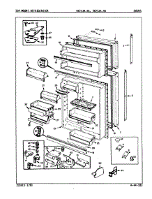 02 - Doors parts for Magic Chef Refrigerator RB23JA-4A / 9A26A from AppliancePartsPros.com