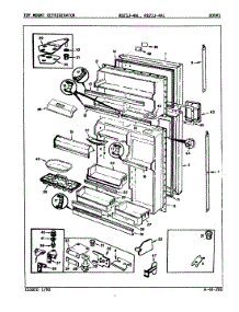 02 - Doors parts for Magic Chef Refrigerator RB23JA-4AL / 9A88A from AppliancePartsPros.com