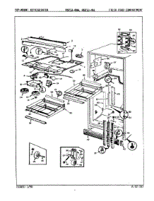 04 - Fresh Food Compartment parts for Magic Chef Refrigerator RB23JA-4AL / 9A88A from AppliancePartsPros.com