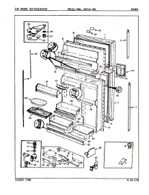 02 - Doors parts for Magic Chef Refrigerator RB23JA-4AW / 9A36A from AppliancePartsPros.com