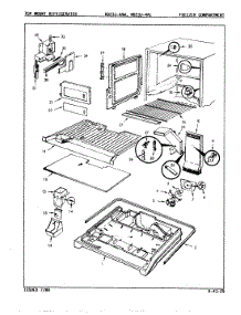 03 - Freezer Compartment parts for Magic Chef Refrigerator RB23JA-4AW / 9A87A from AppliancePartsPros.com