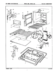 03 - Freezer Compartment parts for Magic Chef Refrigerator RB23JN-4AW / 9A87B from AppliancePartsPros.com