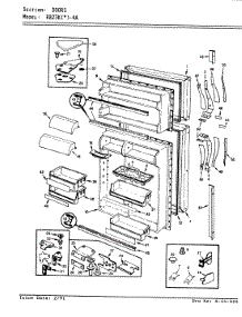 02 - Doors parts for Magic Chef Refrigerator RB23KA-4A / AG95D from AppliancePartsPros.com