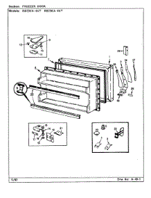 03 - Freezer Door parts for Magic Chef Refrigerator RB23KA-4AT / CL95A from AppliancePartsPros.com