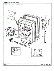 05 - Fresh Food Door parts for Magic Chef Refrigerator RB23KA-4AT / CL95A from AppliancePartsPros.com
