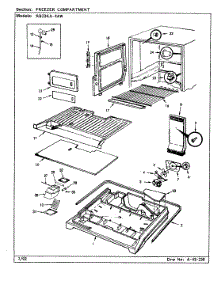 02 - Freezer Compartment parts for Magic Chef Refrigerator RB23KA-4AW / BG98C from AppliancePartsPros.com