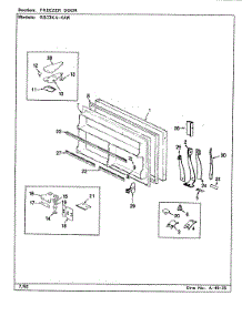 03 - Freezer Door parts for Magic Chef Refrigerator RB23KA-4AW / BG98C from AppliancePartsPros.com