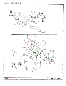 07 - Ice Maker & Bin parts for Magic Chef Refrigerator RB23KA-4AW / BG98C from AppliancePartsPros.com