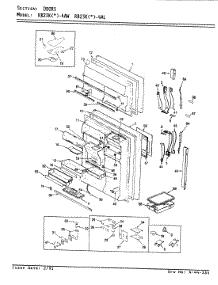 02 - Doors parts for Magic Chef Refrigerator RB23KA-4AW / BG97A from AppliancePartsPros.com