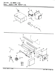 06 - Ice Maker & Bin parts for Magic Chef Refrigerator RB23KA-4AW / BG97A from AppliancePartsPros.com
