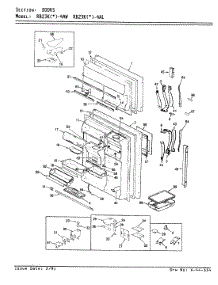02 - Doors parts for Magic Chef Refrigerator RB23KA-4AW / AG97C from AppliancePartsPros.com