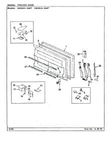 03 - Freezer Door parts for Magic Chef Refrigerator RB23KA4AWT / CL82A from AppliancePartsPros.com
