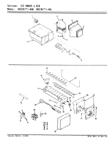 04 - Ice Maker & Bin parts for Magic Chef Refrigerator RB23KN-4AW / AG97B from AppliancePartsPros.com