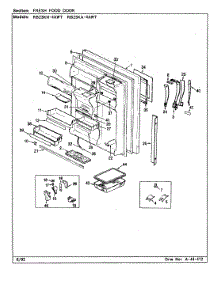04 - Fresh Food Door parts for Magic Chef Refrigerator RB23KN4AWT / CL81A from AppliancePartsPros.com