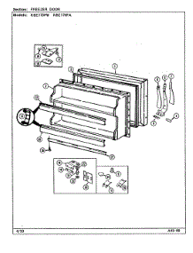 02 - Freezer Door parts for Maytag Refrigerator RBE170PA / DD32A from AppliancePartsPros.com