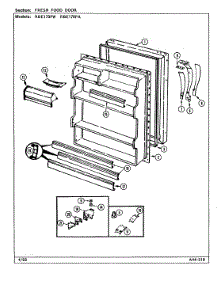 04 - Fresh Food Door parts for Maytag Refrigerator RBE170PA / DD32A from AppliancePartsPros.com