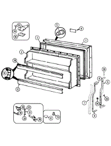 02 - Freezer Door parts for Maytag Refrigerator RBE170TV from AppliancePartsPros.com