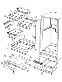 06 - Shelves & Accessories parts for Maytag Refrigerator RBE193TA from AppliancePartsPros.com
