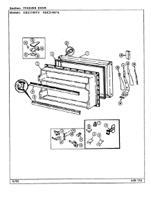 03 - Freezer Door parts for Maytag Refrigerator RBE214RFV / DD53A from AppliancePartsPros.com