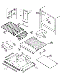 02 - Freezer Compartment parts for Maytag Refrigerator RBE214TFV from AppliancePartsPros.com