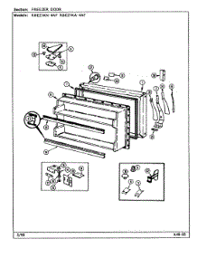 03 - Freezer Door parts for Maytag Refrigerator RBE21KN4AF / CG75A from AppliancePartsPros.com