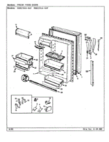 05 - Fresh Food Door parts for Maytag Refrigerator RBE21KN4AF / CG75A from AppliancePartsPros.com
