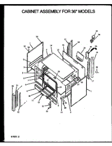 03 - Cabinet Assy For 36`` Models parts for Amana Range RBK29AAL / P1142383N L from AppliancePartsPros.com