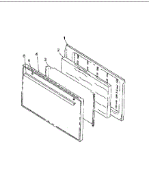 05 - Oven Door parts for Amana Range RBP24AA5 / P1143040N L from AppliancePartsPros.com
