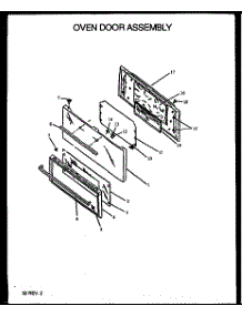 06 - Oven Door Assy parts for Amana Range RBP26CBW / P1142335N W from AppliancePartsPros.com