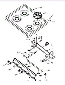 06 - Top Burner Assembly parts for Amana Range RBP29AA5 / P1142760N L from AppliancePartsPros.com