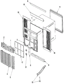 03 - Outer Case Assy parts for Amana Air Conditioner RC06010A1D / PRC06010A1D from AppliancePartsPros.com