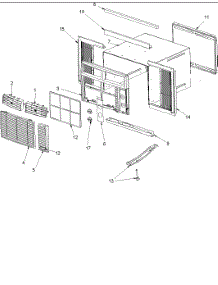 03 - Outer Case Assy parts for Amana Air Conditioner RC10190A1D / PRC10190A1D from AppliancePartsPros.com
