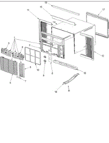 03 - Outercase, Curtains And Front Assy parts for Amana Air Conditioner RC10190A1DR REV / RC10190A1DR A from AppliancePartsPros.com