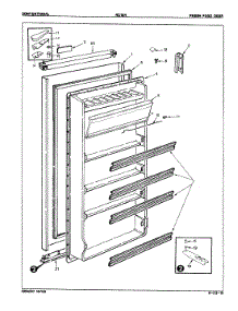 02 - Fresh Food Door parts for Maytag Refrigerator RC10H / E7S017 from AppliancePartsPros.com