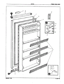 02 - Fresh Food Door parts for Maytag Refrigerator RC12H / E7S016 from AppliancePartsPros.com