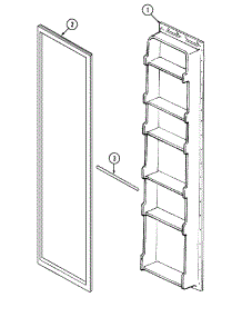 02 - Freezer Inner Door parts for Magic Chef Refrigerator RC200TV from AppliancePartsPros.com