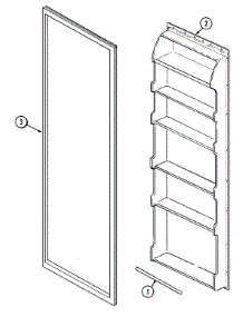 05 - Fresh Food Inner Door parts for Magic Chef Refrigerator RC200TV from AppliancePartsPros.com