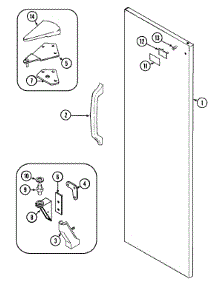 06 - Fresh Food Outer Door parts for Magic Chef Refrigerator RC200TV from AppliancePartsPros.com